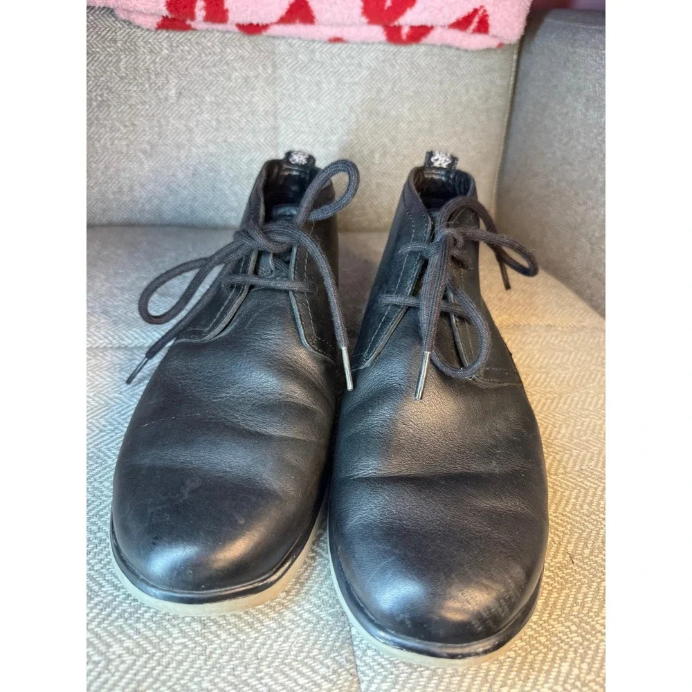 UGG Freamon Black Leather Chukka Boots Mens 8 1013234 EnerG Comfort Treadlite